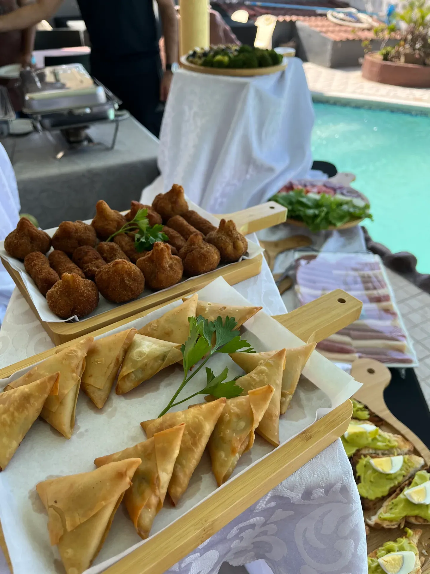 Poolside appetizers